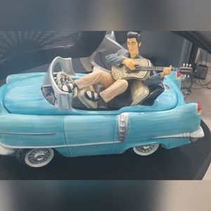 1998 limited edition Elvis Blue Cadillac ceramic Cookie Jar